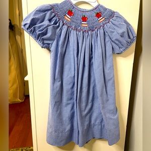 Smocked back to school dress